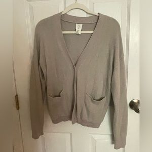 Gray Cardigan Sweater